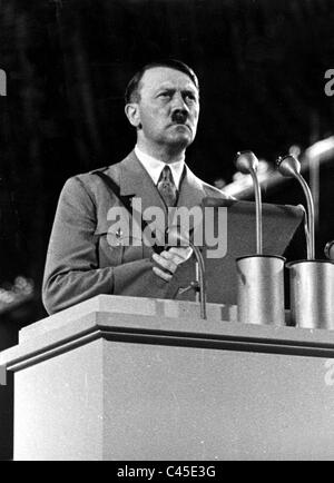 Adolf Hitler en tant qu'un orateur sur le congrès de Nuremberg , 1938 Banque D'Images