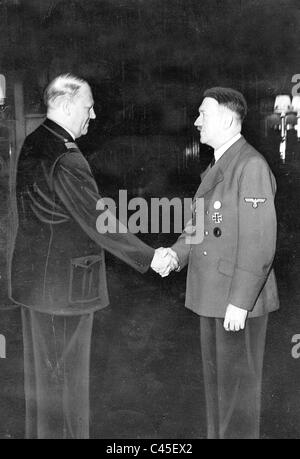 Adolf Hitler et Vidkum Quisling Banque D'Images