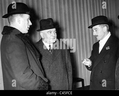 Edward Lord Halifax, Konstantin von Neurath et Arthur Henderson Banque D'Images