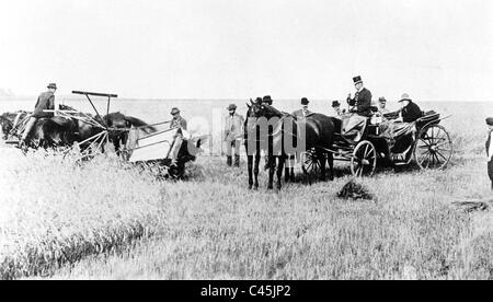 Le prince Otto von Bismarck sur ses terres en Poméranie, 1897 Banque D'Images