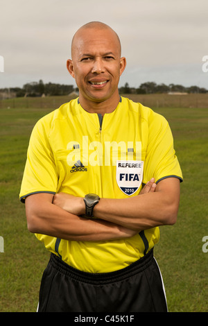 Portrait de Jerome Damon, arbitre de la FIFA 2010, Le Cap, avril 2010. Banque D'Images