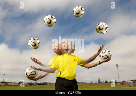 Jerome Damon, arbitre FIFA 2010, Le Cap, avril 2010. Banque D'Images