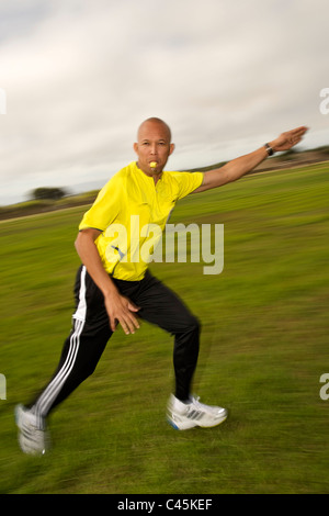 Jerome Damon, arbitre FIFA 2010, Le Cap, avril 2010. Banque D'Images