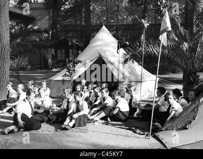 Camp pour la BDM à Berlin, 1933 Banque D'Images