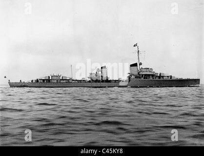 Destroyer allemand 'Leberecht Maass', 1937 Banque D'Images