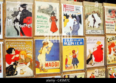 Les reproductions des affiches art nouveau français célèbre Banque D'Images