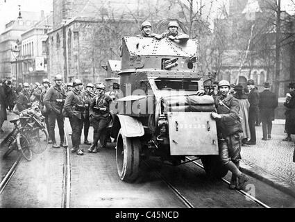 L'occupation de la Ruhr par les troupes françaises en 1923 Banque D'Images