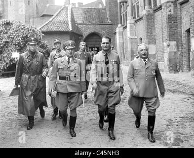 Erich Koch, Rudolf Hess et Robert Ley sur le Marienburg, 1937 Banque D'Images