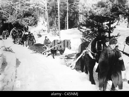 Convoi allemand sur le front de l'Est, 1942 Banque D'Images