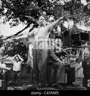 Veit Harlan pendant le tournage de "Mary, la femme de chambre', 1936 Banque D'Images