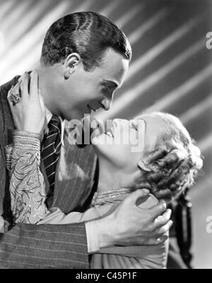 Willy Fritsch et Lilian Harvey dans "Sept gifles', 1937 Banque D'Images