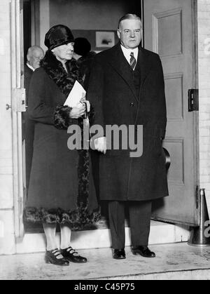 Herbert Clark Hoover et Marie Curie à Washington, 1929 Banque D'Images