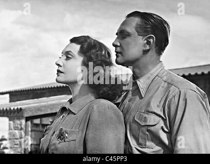 Zarah Leander et Gustav Knuth dans 'The Desert Song', 1941 Banque D'Images