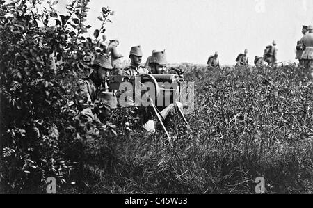 Les soldats allemands sur des manœuvres, 1910 Banque D'Images