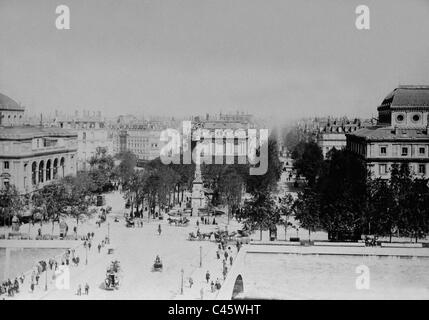 Place du Châtelet à Paris, 1899 Banque D'Images