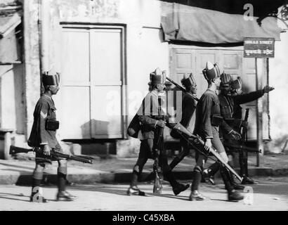 Patrouille de police à Bombay, 1936 Banque D'Images