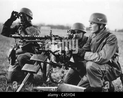 Parachutistes allemands sur les manoeuvres, 1939 Banque D'Images