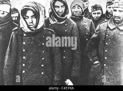 Les soldats allemands après la capitulation de Stalingrad, 1943 Banque D'Images