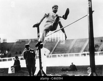 Ray Ewry, aux Jeux Olympiques de 1908 Banque D'Images