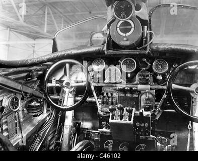 Vue du cockpit d'un avion Junkers G-23, 1926 Banque D'Images