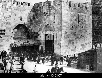 La porte de Jaffa à Jérusalem Banque D'Images