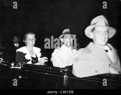 Reich Ministre Dr. Josef Goebbels, sa femme Magda Goebbels et beau-fils Harald Quandt Banque D'Images