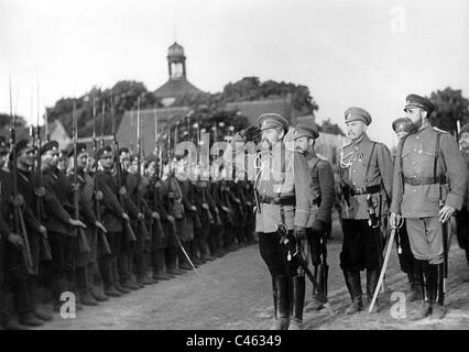 Les troupes russes avant la bataille de Tannenberg, 1914 Banque D'Images