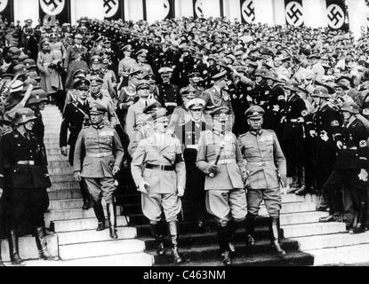 Adolf Hitler et son général à la Convention du parti, 1937 Banque D'Images
