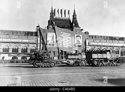 Parade pour l'anniversaire de la révolution d'octobre, 1940 Banque D'Images