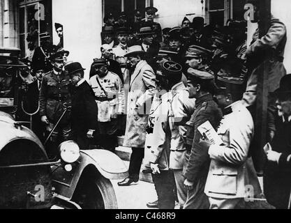 Délégation allemande après la signature du Traité de paix de Versailles, 1919 Banque D'Images