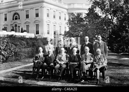 Calvin Coolidge et son cabinet, 1927 Banque D'Images