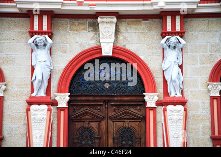 États-unis, Caraïbes, Puerto Rico, Côte Sud, Ponce, Plaza de Las Delicias, l'architecture coloniale, la Casa Armstrong Poventud Banque D'Images