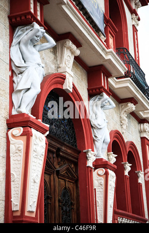 États-unis, Caraïbes, Puerto Rico, Côte Sud, Ponce, Plaza de Las Delicias, l'architecture coloniale, la Casa Armstrong Poventud Banque D'Images