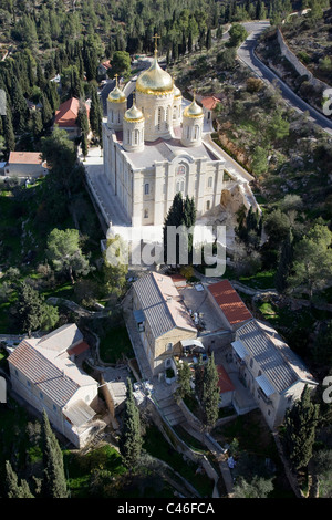 Photographie aérienne du Gorny monastère à Ein Kerem Banque D'Images