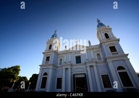 États-unis, Caraïbes, Puerto Rico, Côte Sud, Ponce, Plaza de Las Delicias, Cathédrale Nuestra Señora de Guadalupe Banque D'Images