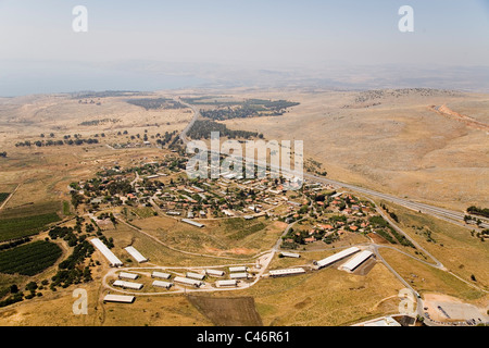 Photo aérienne du village de Elifelet en Haute Galilée Banque D'Images