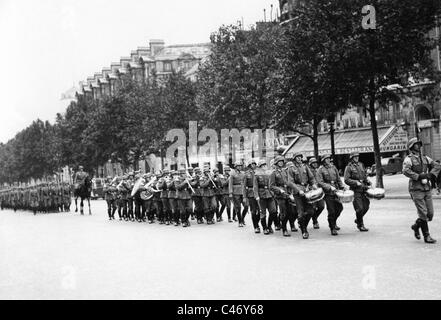 Seconde Guerre mondiale : Parades allemand à Paris, à partir de juillet 1940 Banque D'Images