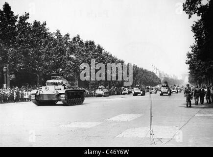 Seconde Guerre mondiale : Parades allemand à Paris, à partir de juillet 1940 Banque D'Images