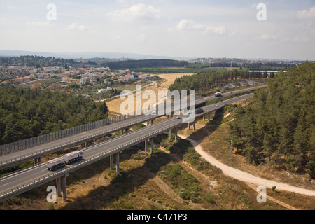 Photographie aérienne du Eiron jonction de l'autoroute numéro 6 Banque D'Images