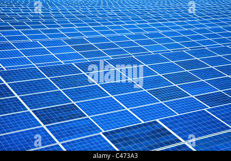 Grand salon panneau solaire et power plant Banque D'Images