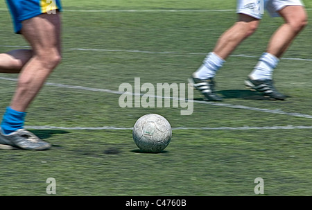 Le joueur de soccer de la concurrence Banque D'Images