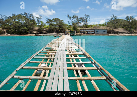 Jetée de Kazu Perles. Vendredi, l'île îles du détroit de Torres, Queensland, Australie Banque D'Images