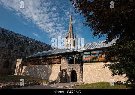 Centre des visiteurs de la cathédrale conçue par Hostry Architectes Hopkins Banque D'Images