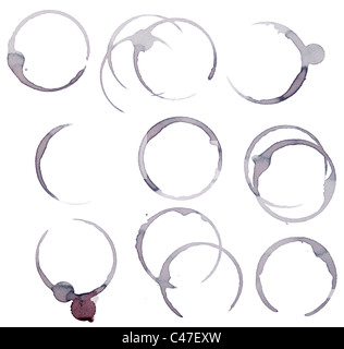 Close up de taches de vin Banque D'Images