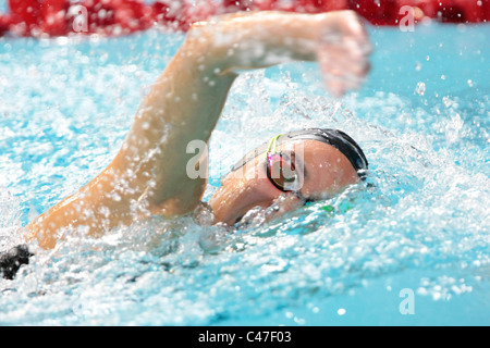 Anna de Hongrie Hungarian concurrentes dans le Women's 400m nage libre finale. Banque D'Images