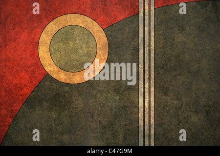 Un background graphique dans un style rétro-déco comme style. Banque D'Images