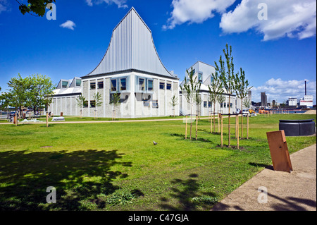 Vue depuis le sud/est de l'Utzon Center par Aalborg Danemark Harbour Banque D'Images