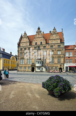 Jens Bangs Stenhus dans Oestergade près de Nytorv dans le centre d'Aalborg au Danemark Banque D'Images