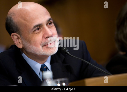 Le Président de la Réserve fédérale, Benjamin Bernanke. Banque D'Images