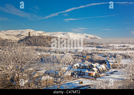 Le Monument William Wallace, Abbey Craig, et les monts Ochil de Stirling Banque D'Images